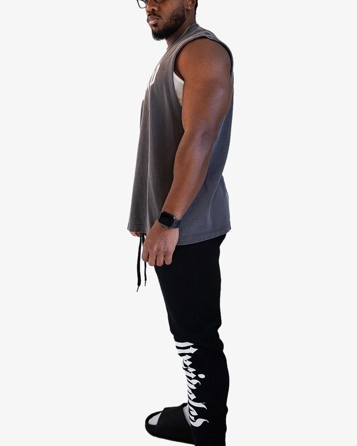SLEEVELESS SCRIPT TEE