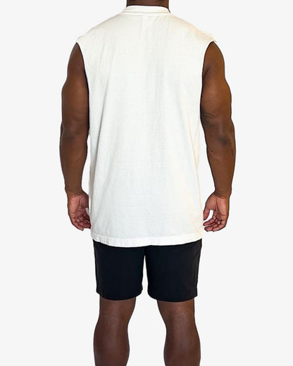 SLEEVELESS SCRIPT TEE